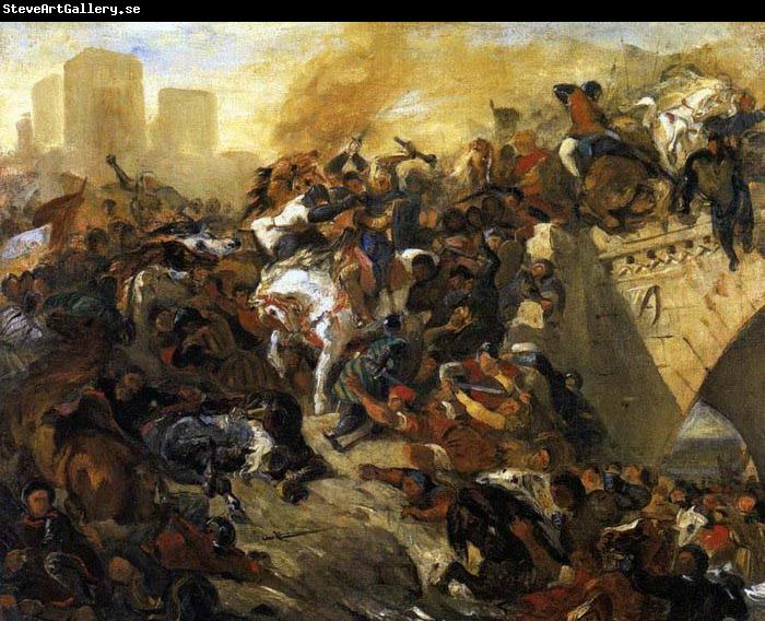 Eugene Delacroix The Battle of Taillebourg